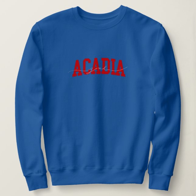 Sudadera Universidad chica de Acadia  (Anverso del diseño)