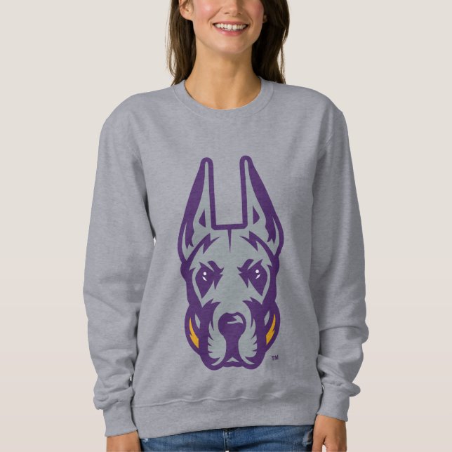 Sudadera Universidad de Albany Gran Cabeza de Mascota Dane (Anverso)