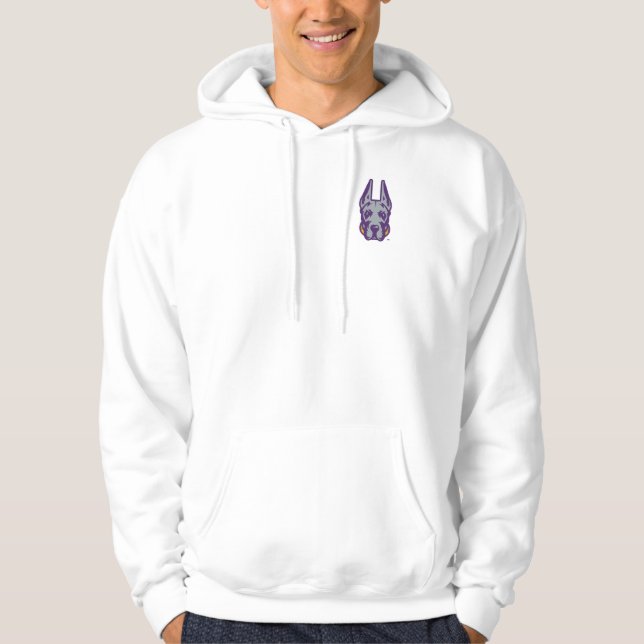 Sudadera Universidad de Albany Gran Cabeza de Mascota Dane (Anverso)