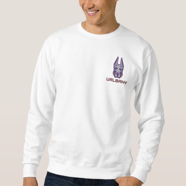 Sudadera Universidad de Albany Great Danes (Anverso)