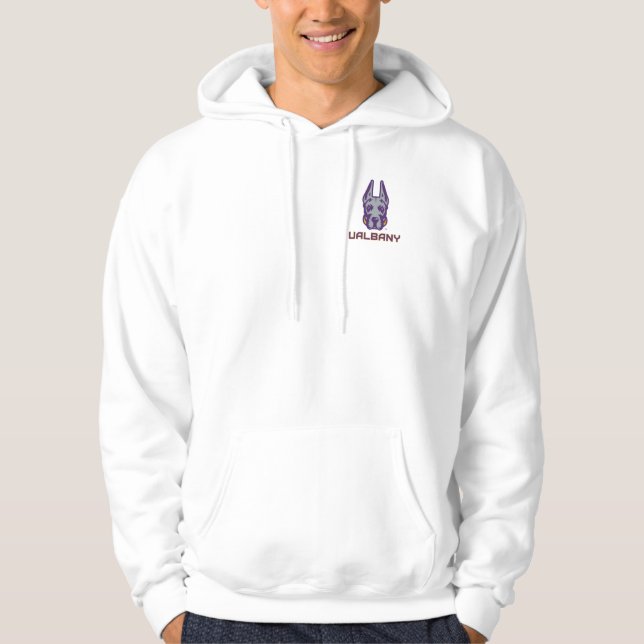 Sudadera Universidad de Albany Great Danes (Anverso)