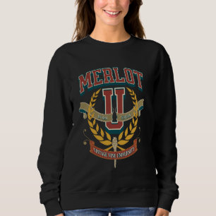 Sudadera Universidad de Merlot Preppy College Academia Wine