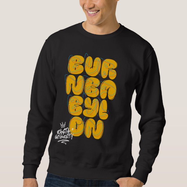 Sudadera Universidad Rasta quema Regga estilo graffiti de B (Anverso)