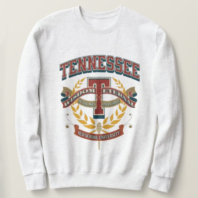Sudadera University Tennessee varsity letter T (Anverso del diseño)