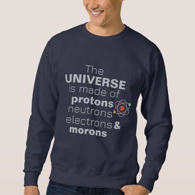 Sudadera Universo de Ciencia Divertida Protones Neutrones E (Anverso)