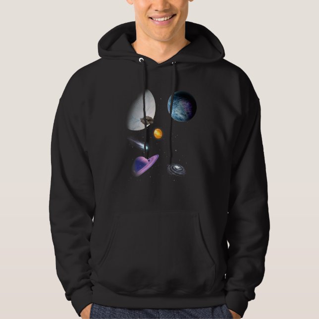 Sudadera Universo Espacio Sistema Solar Galaxia Astronauta  (Anverso)