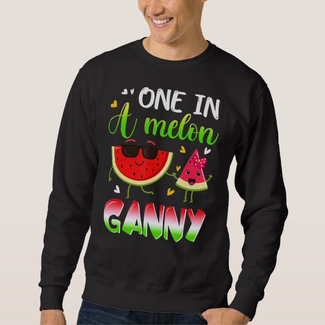 Sudadera Uno En Materia Familiar De Melón De Melón De Agua  (Anverso)