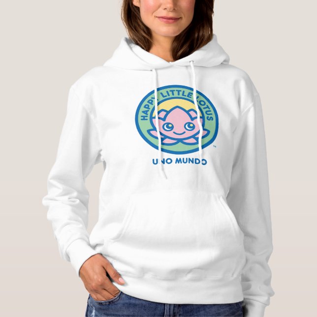 Sudadera UNO MUNDO Hoodie, Happy Little Lotus HLL_02 (Anverso)