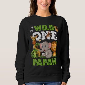Sudadera Uno Salvaje Cumpleaños Safari Animales de la Jungl