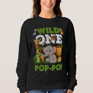 Sudadera Uno Salvaje Cumpleaños Zoo Safari Selva Animal Pop