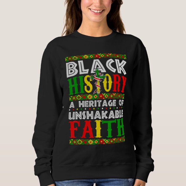 Sudadera Unshakeable Faith Black History Month African Chri (Anverso)