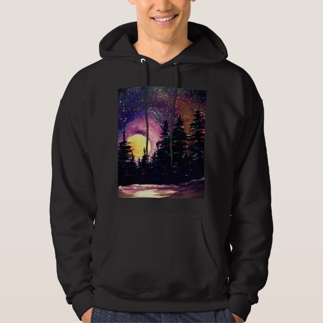 Sudadera UP North Hoodie, pintura original de pamela Kivi (Anverso)