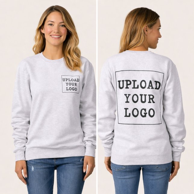 Sudadera Upload Your Company Logo Custom Business Crewneck (Subido por el creador)