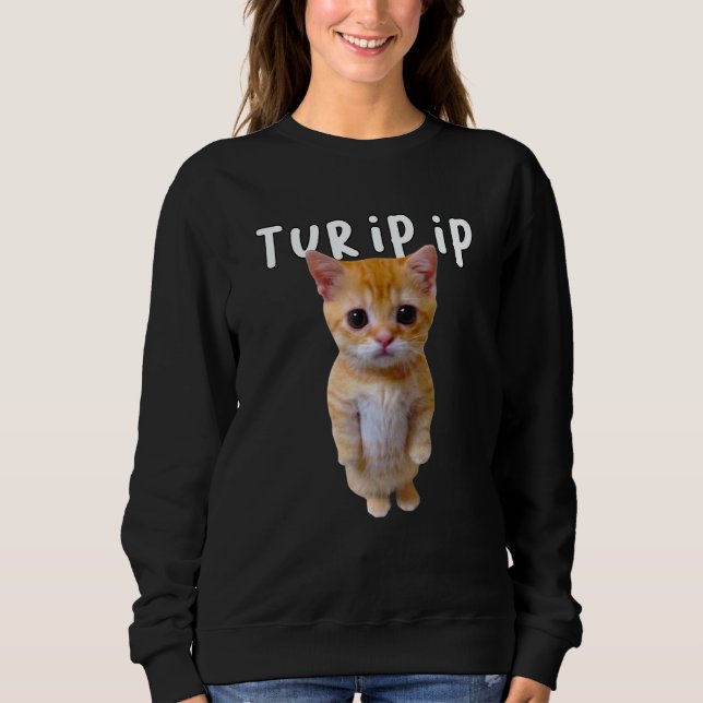 Sudadera Ur Ip Ip El Gato Meme Sad Crying Cat Munchkin Kitt (Anverso)