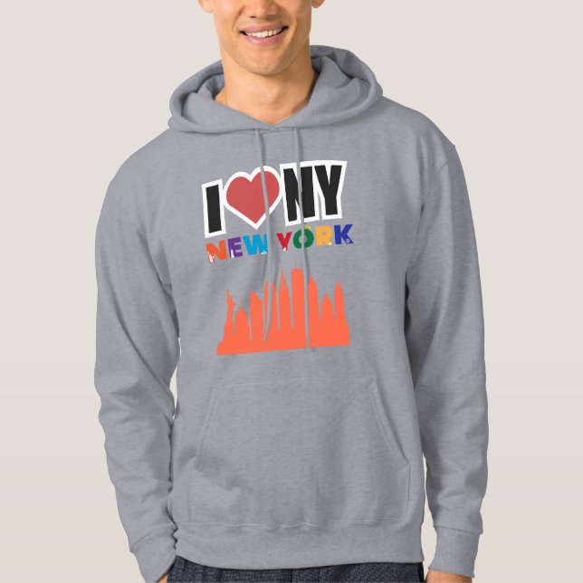 Sudadera Urban Love NYC Skyline Graphic Hoodie (Anverso)