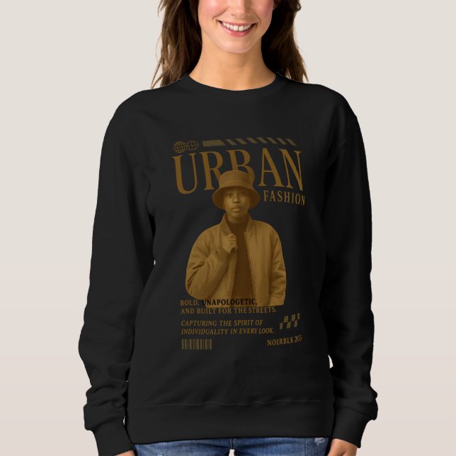 Sudadera Urban Streetwear Poster – Bold Black Woman T-Shirt (Anverso)