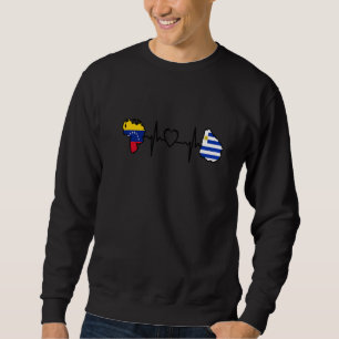 Sudadera Uruguay Bandera de Venezuela Uruguay Corazón Venez