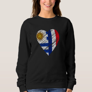 Sudadera Uruguay: Bandera uruguaya de la Francia del Corazó