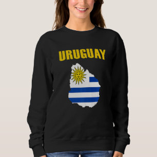 Sudadera Uruguay Uruguayo Mapa de Uruguay Bandera de Urugua