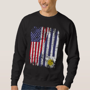 Sudadera URUGUAYAN RAÍCES MEDIA bandera norteamericana URUG