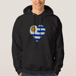 Sudadera Uruguayos arraigan la bandera uruguaya en el coraz