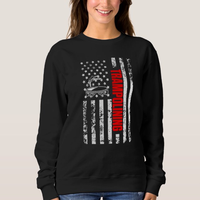 Sudadera US American Flag Gymnastics Sports Patriotic Tramp (Anverso)