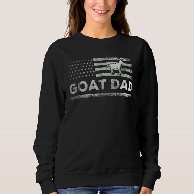 Sudadera Us Flag Goat Dad apparel Farming tee for Dad Goat  (Anverso)