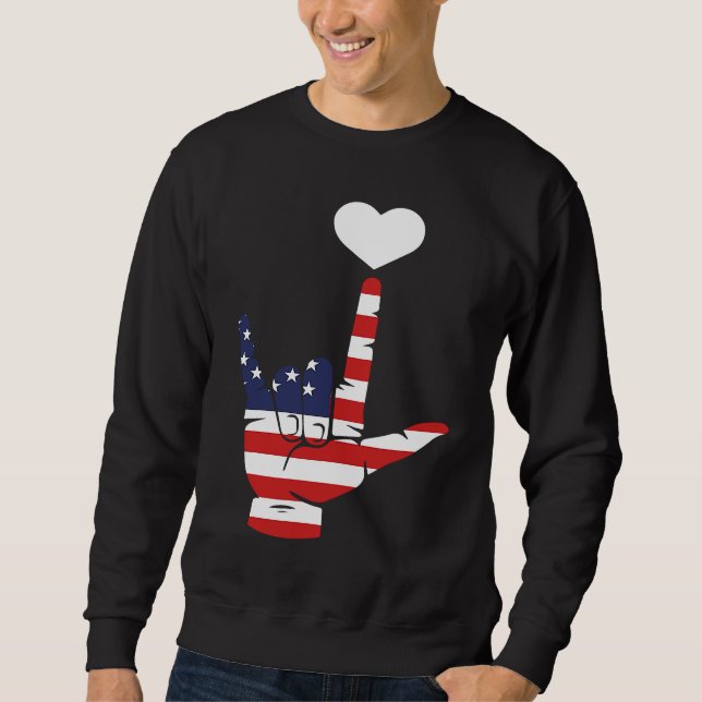 Sudadera US Love Symbol ASL (Anverso)