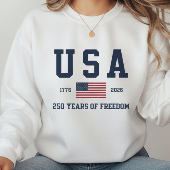 Sudadera USA 250 Years of Freedom (USA 250 Years of Freedom Sweatshirt | 1776-2026 America Anniversary Shirt | 4th of July Patriotic)