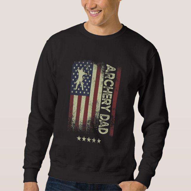 Sudadera USA American Flag  Archery Dad 1 (Anverso)