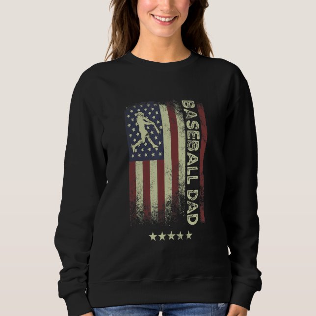 Sudadera USA American Flag  Baseball Dad 1 (Anverso)