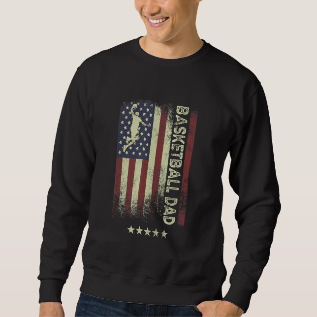 Sudadera USA American Flag  Basketball Dad 1 (Anverso)