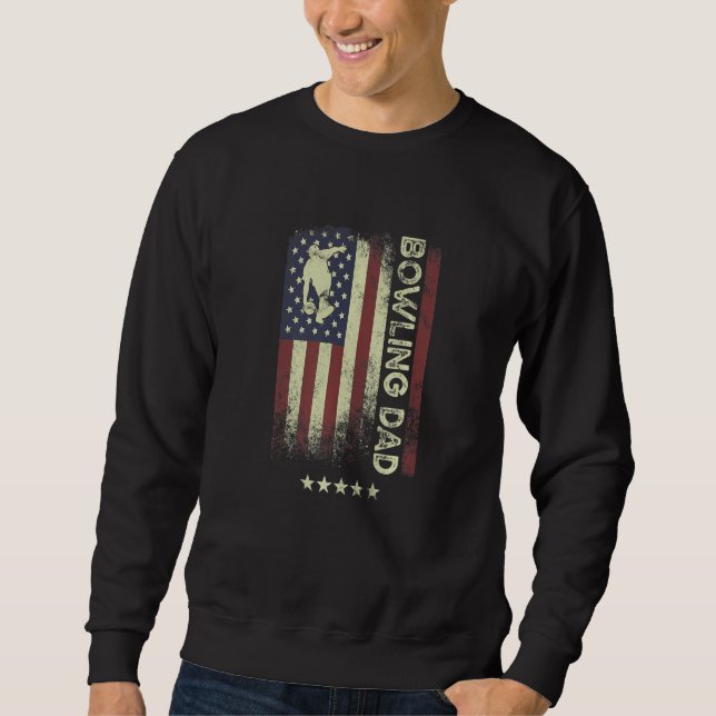 Sudadera USA American Flag  Bowling Dad  1 (Anverso)