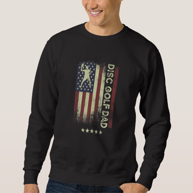 Sudadera USA American Flag  Disc Golf Dad  1 (Anverso)