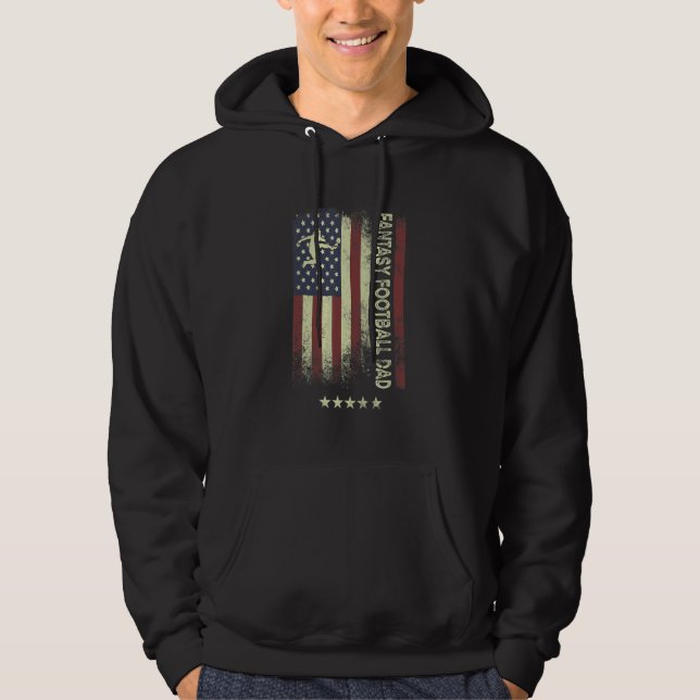 Sudadera USA American Flag  Fantasy Football Dad 1 (Anverso)