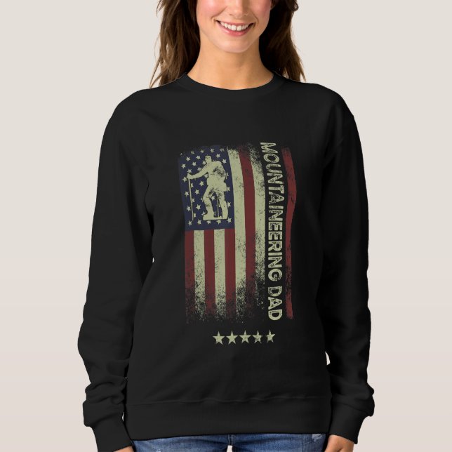 Sudadera USA American Flag  Mountaineering Dad 1 (Anverso)