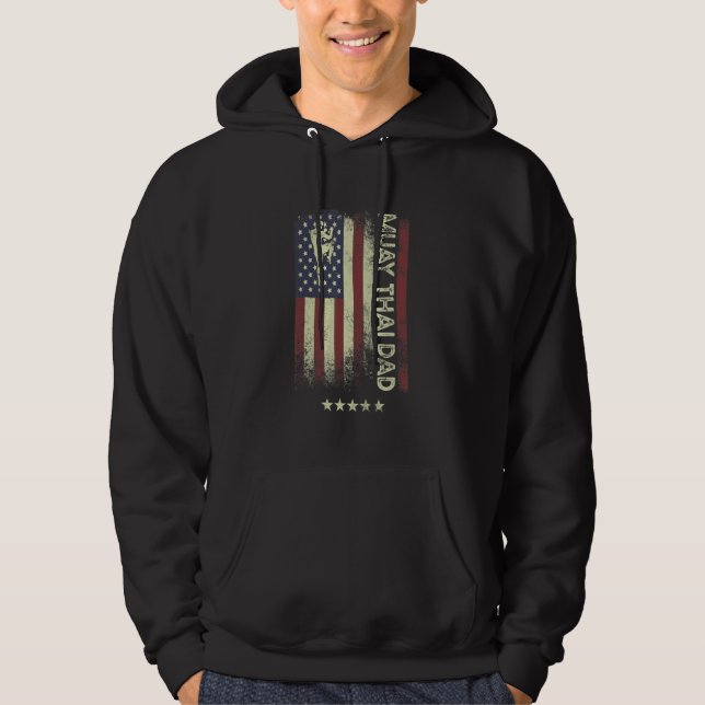 Sudadera USA American Flag  Muay Thai Dad 1 (Anverso)