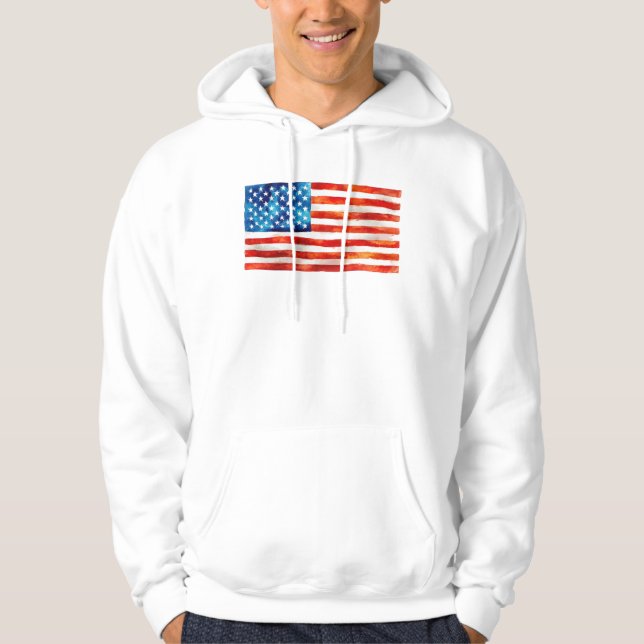 Sudadera USA American Flag Patriot 4th of July Parade Vet (Anverso)