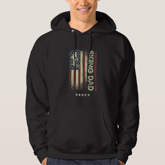 Sudadera USA American Flag  Skiing Dad 1 (Anverso)
