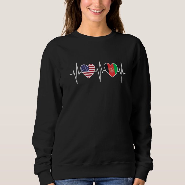 Sudadera USA And Afghanistan Afghan Flag Flags Premium (Anverso)