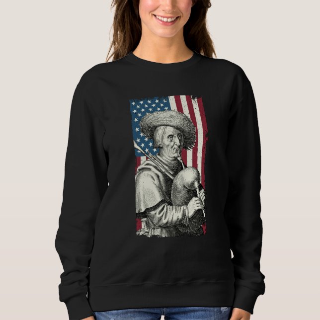 Sudadera USA Bagpipes Player American Flag Piperist (Anverso)