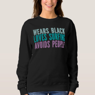 Sudadera Usa Black Loves Surfing Evita A La Gente