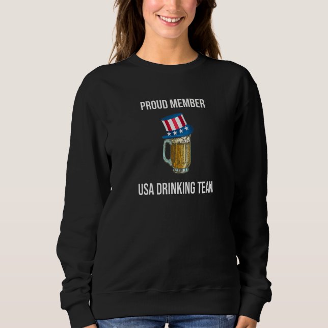 Sudadera USA Drinking Team Proud Member Drinkers  1 (Anverso)