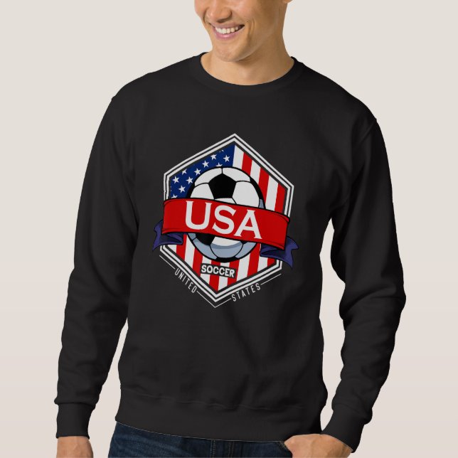 Sudadera USA Flag American Patriotic Soccer Fan Player Foot (Anverso)