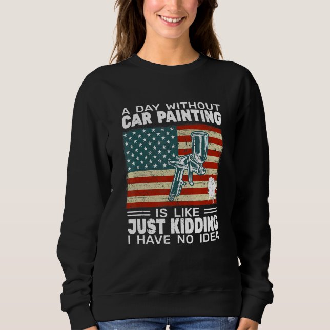 Sudadera USA Flag auto body painter car painter accessories (Anverso)