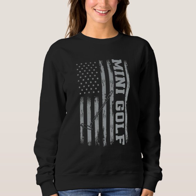 Sudadera USA Flag Mini Golf Outfit Minigolf America (Anverso)