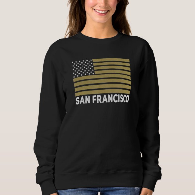 Sudadera USA Flag San Francisco Dark Red & Maroon San Franc (Anverso)