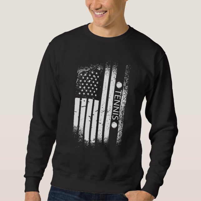 Sudadera USA flag tennis, US flag tennis, tennis, tennis_1 (Anverso)