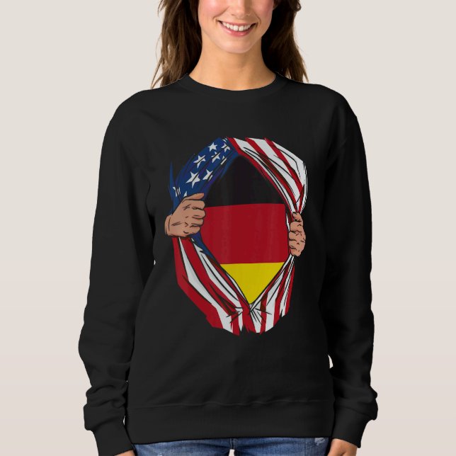 Sudadera USA Germany Flag German American Von Steuben Day 3 (Anverso)