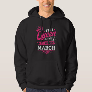 Sudadera Usa La Señorita Marzo Gráfico Tee En La Que Nació 